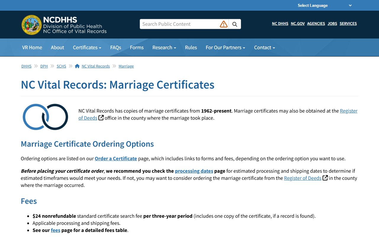 Avery County marriage records state vital records distinction