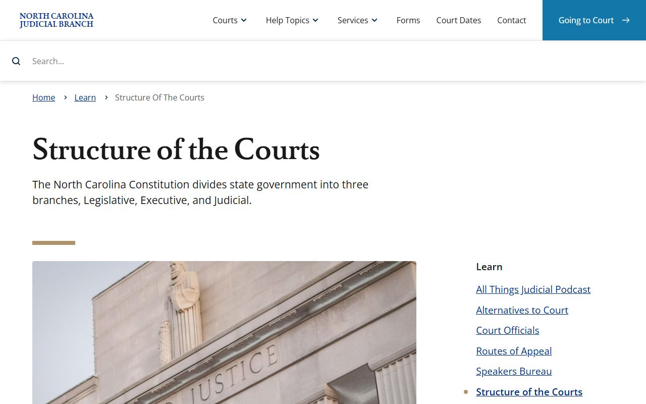 Avery County court dockets in the North Carolina court structure
