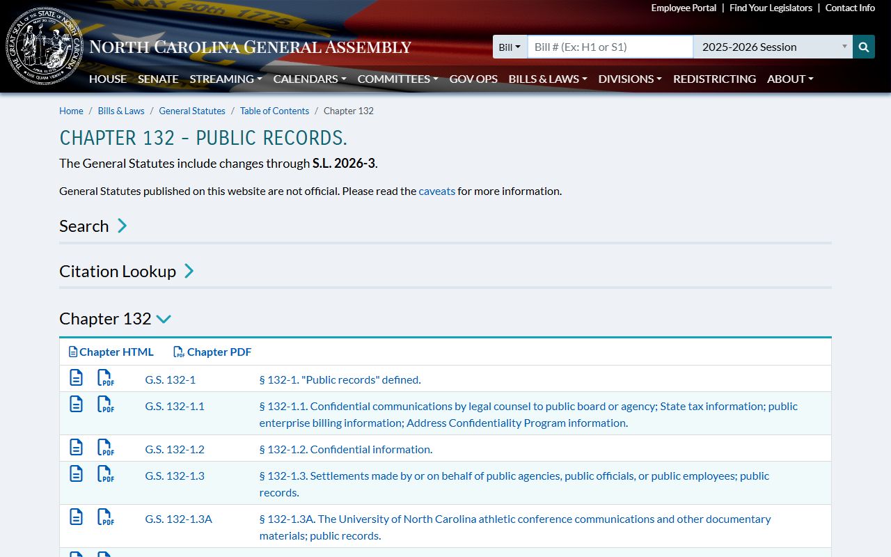 Avery County court records public access statute context