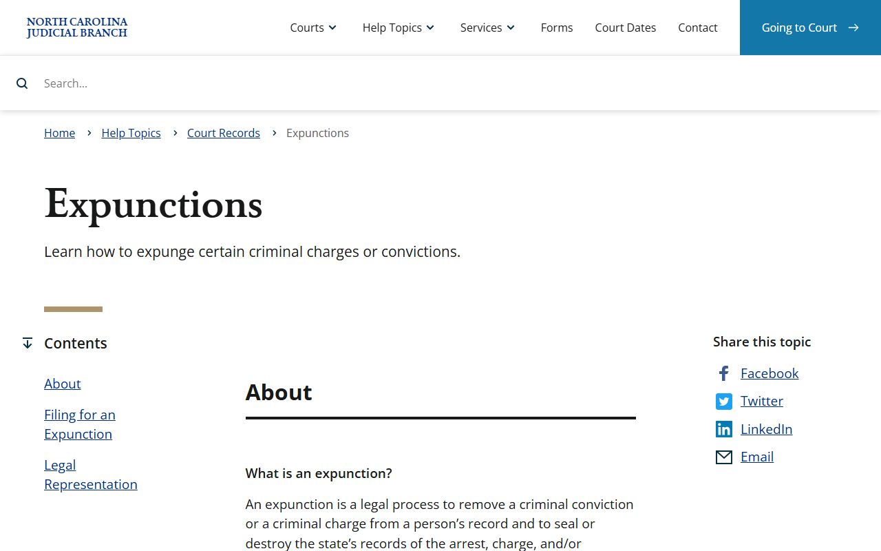 Avery County criminal court records expunction help