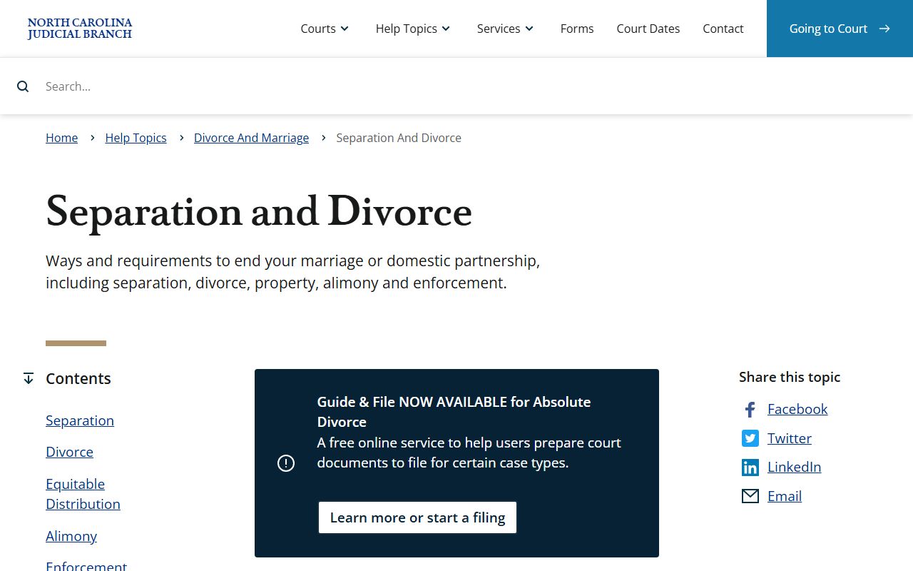 Avery County divorce records North Carolina separation and divorce help topic